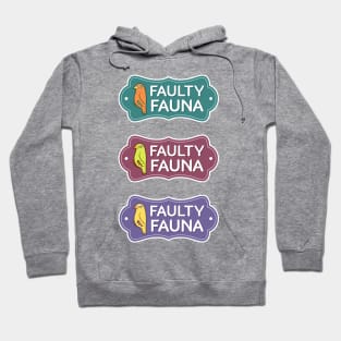 Faulty Fauna multicolor logo sticker set Hoodie